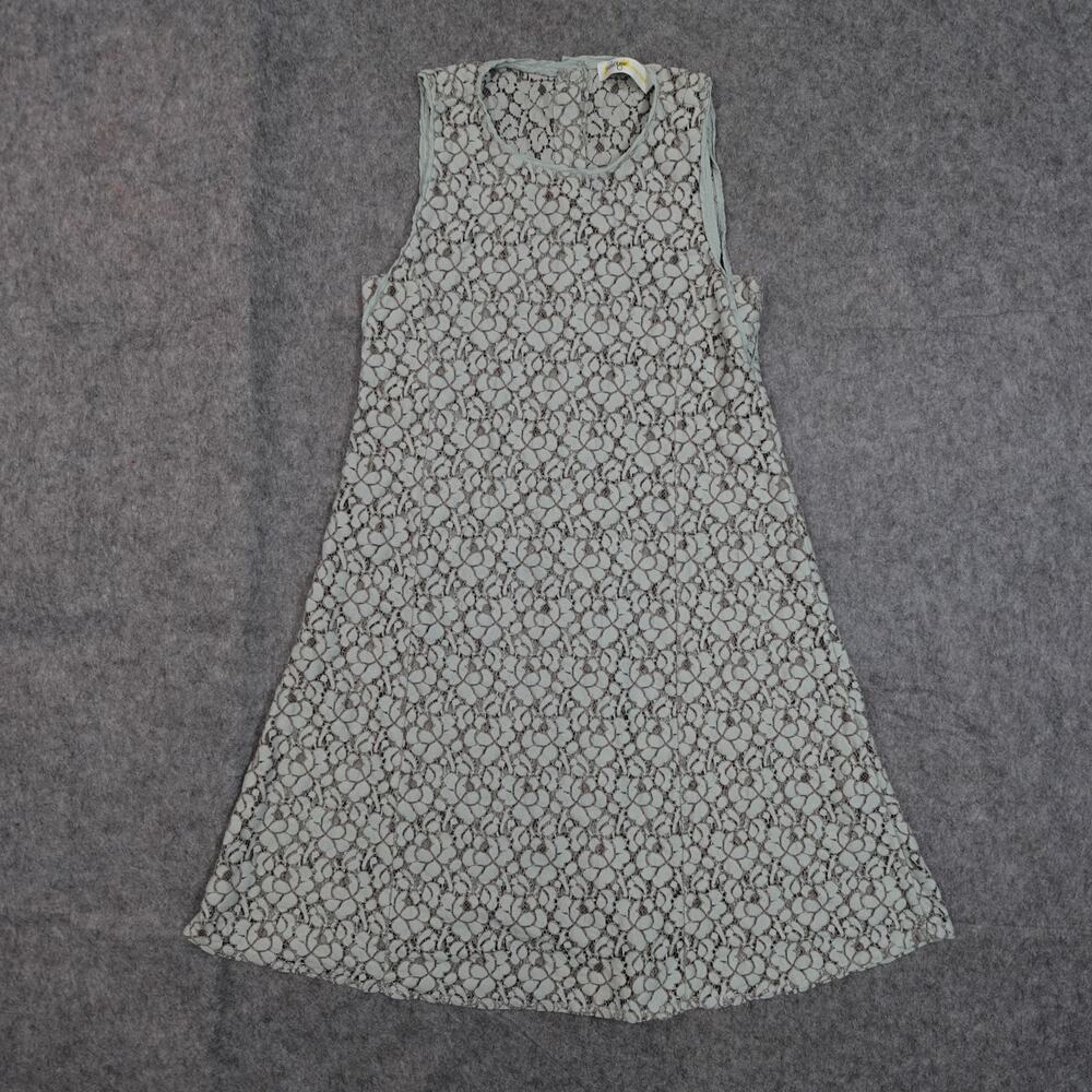 Ottod'ame Dress Womens XS? Mini A-Line Lace Button Back Floral Blue‎